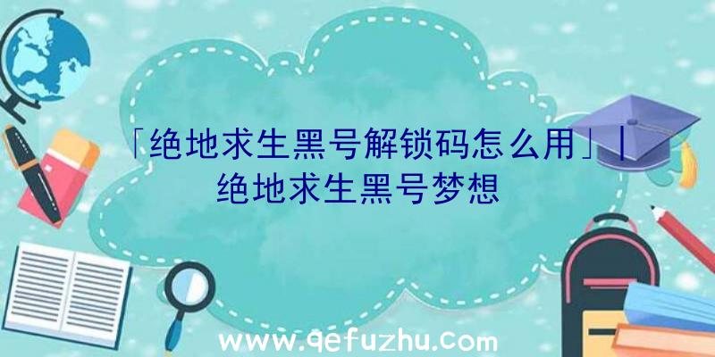 「绝地求生黑号解锁码怎么用」|绝地求生黑号梦想